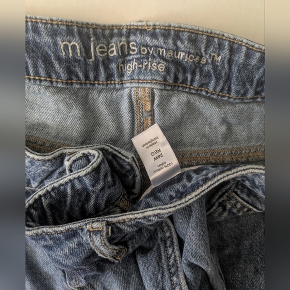 M Jeans by Maurices High Rise Wide Leg Denim Jeans Size 24W Reg - Picture 3 of 4